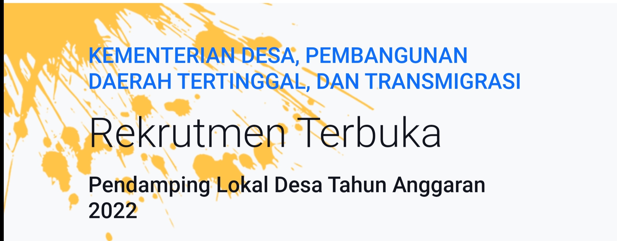 Link Cek Pengumuman Hasil Seleksi Pendamping Desa 2022