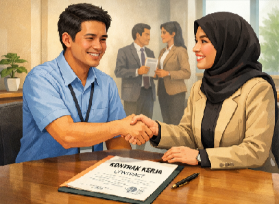 Ilustrasi P3K Di Lanjut Kontrak Kerjanya (chat gpt)