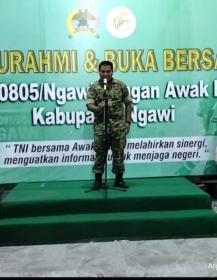 Dandim Ngawi Setu Wibowo saat sambutan (foto:dok)