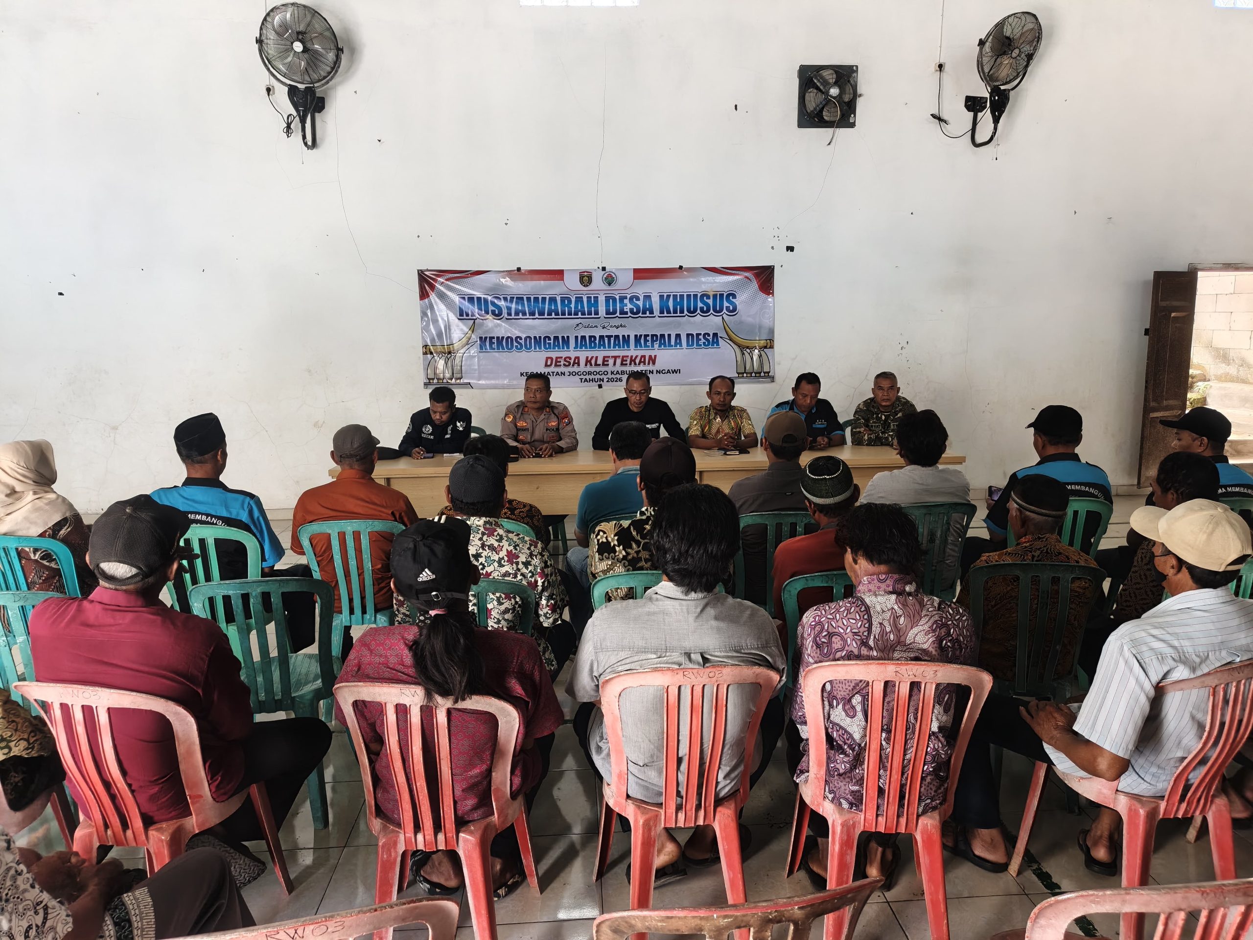 MUSYAWARAH DESA KHUSUS BAHAS KEKOSONGAN JABATAN KEPALA DESA KLETEKAN 
